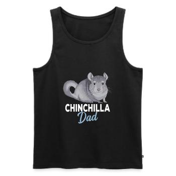 Chinchilla Dad Dad Gift - Men's Premium Organic Tank Top - black - Front - Michal (187cm)