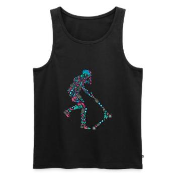 Stunt Scooter Roller Tretroller Jungen Kinder - Männer Premium Bio Tank Top - Schwarz - Vorne - AI Model Male 178 light (178cm)