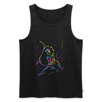 Scooter Roller Stunt Tretroller Retro - Männer Premium Bio Tank Top - Schwarz - Vorne - Michal (187cm)