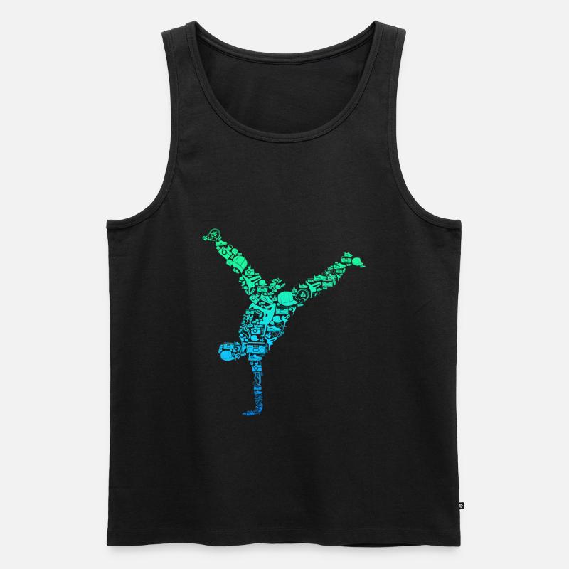 Breakdance Breakdancer Breakdancing - Männer Premium Bio Tank Top - Schwarz