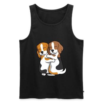 Beagle Lovers Dogs Mistress Children - Men's Premium Organic Tank Top - black - Front - Michal (187cm)