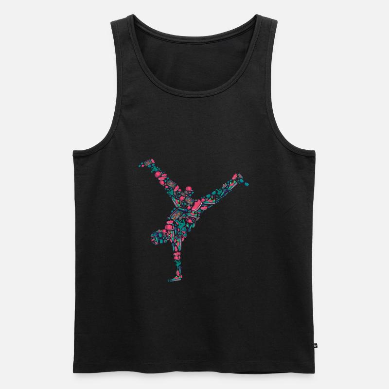 Breakdance Breakdancer Breakdancing - Men's Premium Organic Tank Top - black