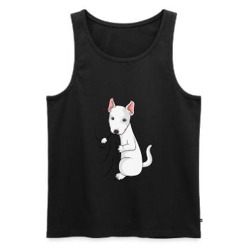 Bull Terrier Lovers Dogs Dear Bull Terrier - Men's Premium Organic Tank Top - black - Front - Michal (187cm)