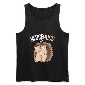 Hedgehugs Hérisson Enfants Femmes Enfants - Débardeur bio Premium Homme - noir - Devant - Michal (187cm)