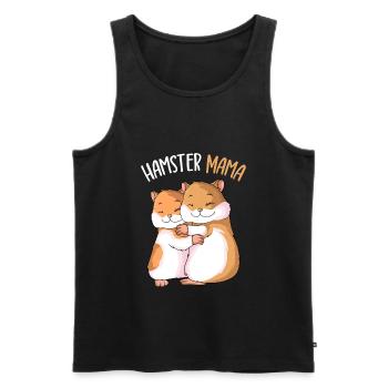 Hamster Mama Girls Ladies - Men's Premium Organic Tank Top - black - Front - Michal (187cm)