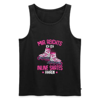 Inline Skates Inline Skating Inline Skater - Männer Premium Bio Tank Top - Schwarz - Vorne - AI Model Male 178 light (178cm)
