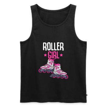 Inline Skates Inline Skating Inline Skater - Männer Premium Bio Tank Top - Schwarz - Vorne - AI Model Male 178 light (178cm)