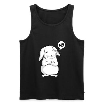 Rabbit Lovers Nö Rabbit Rabbit - Men's Premium Organic Tank Top - black - Front - AI Model Male 178 light (178cm)