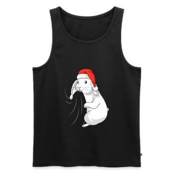 Rabbits Christmas Rabbit Rabbit - Men's Premium Organic Tank Top - black - Front - AI Model Male 178 light (178cm)