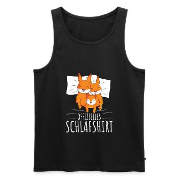 Offizielles Schlafshirt Eichhörnchen Familie - Männer Premium Bio Tank Top - Schwarz - Vorne - AI Model Male 178 light (178cm)