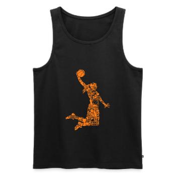 Basketteur Basketteur Filles Femmes - Débardeur bio Premium Homme - noir - Devant - Michal (187cm)