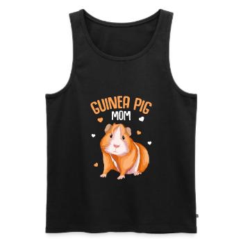 Cochon d’Inde Mama Pet - Débardeur bio Premium Homme - noir - Devant - Michal (187cm)