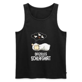 Offizielles Schlafshirt Schafe Schlafen - Männer Premium Bio Tank Top - Schwarz - Vorne - Michal (187cm)