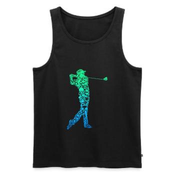 Golf Golfer Golfspieler Männer - Männer Premium Bio Tank Top - Schwarz - Vorne - Michal (187cm)