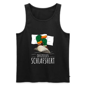 Offizielles Schlafshirt Ente Schlafanzug Enten - Männer Premium Bio Tank Top - Schwarz - Vorne - AI Model Male 178 light (178cm)