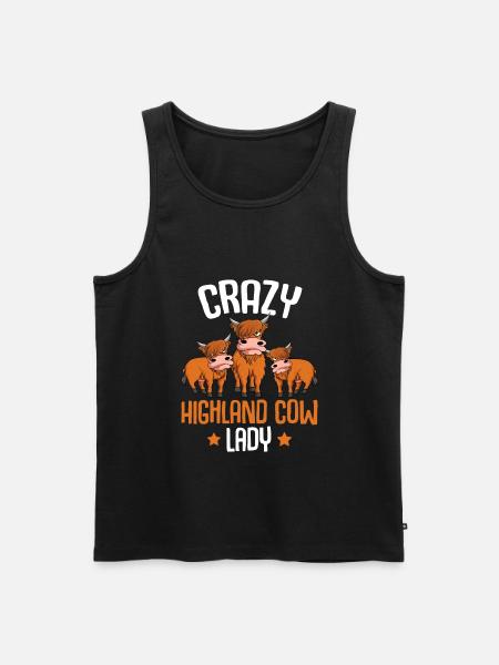 Highland Cattle Farmer Gift - Men's Premium Organic Tank Top - black