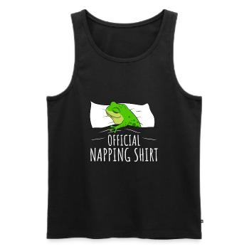 Frosch Schlafshirt Frösche Geschenk - Männer Premium Bio Tank Top - Schwarz - Vorne - Michal (187cm)