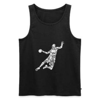 Handball Handballer Handballspieler Männer - Männer Premium Bio Tank Top - Schwarz - Vorne - AI Model Male 178 light (178cm)