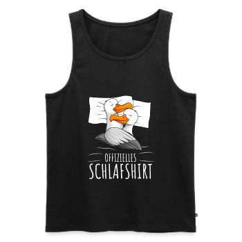 Offizielles Schlafshirt Möwe Moin Möwen - Männer Premium Bio Tank Top - Schwarz - Vorne - Michal (187cm)