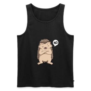 Igel Nö Kinder Damen Mädchen - Männer Premium Bio Tank Top - Schwarz - Vorne - Michal (187cm)