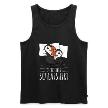 Offizielles Schlafshirt Puffin Papageitaucher - Männer Premium Bio Tank Top - Schwarz - Vorne - AI Model Male 178 light (178cm)