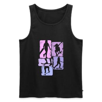 Skateboard Fille Skater Fille Skateboard Enfants - Débardeur bio Premium Homme - noir - Devant - Michal (187cm)