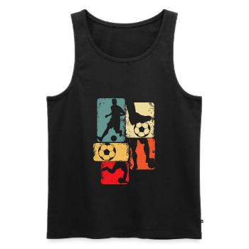 Fußball Fußballer Fußballspieler Jungen Kinder - Männer Premium Bio Tank Top - Schwarz - Vorne - Michal (187cm)