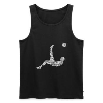 Fußball Fußballer Kinder Jungen - Männer Premium Bio Tank Top - Schwarz - Vorne - Michal (187cm)