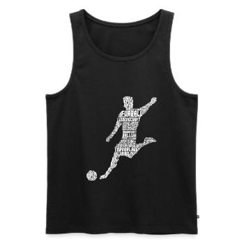 Fußballer Fußball Kinder Jungen Herren - Männer Premium Bio Tank Top - Schwarz - Vorne - Michal (187cm)