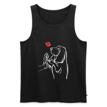 Basset Hound Chiens Chère Maîtresse - Débardeur bio Premium Homme - noir - Devant - Michal (187cm)
