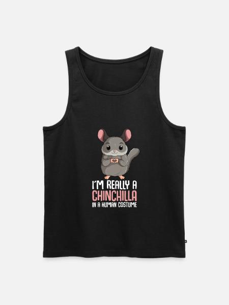 Chinchilla Kostüm Kinder Mädchen - Männer Premium Bio Tank Top - Schwarz