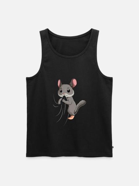 Chinchilla Kinder Mädchen Frauen - Männer Premium Bio Tank Top - Schwarz