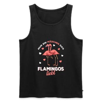 Flamingo Mädchen Kinder Damen - Männer Premium Bio Tank Top - Schwarz - Vorne - Michal (187cm)
