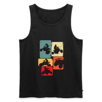 Quad ATV Quad Kinder Jungen Männer - Männer Premium Bio Tank Top - Schwarz - Vorne - AI Model Male 178 light (178cm)