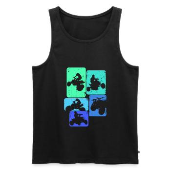 Quad ATV Quad Kinder Jungen Männer - Männer Premium Bio Tank Top - Schwarz - Vorne - AI Model Male 178 light (178cm)