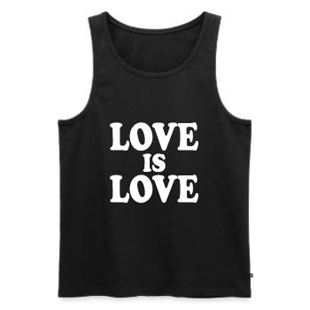 Love is love - Männer Premium Bio Tank Top - Schwarz - Vorne - AI Model Male 178 light (178cm)