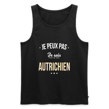 Je peux pas je suis Autrichien - Débardeur bio Premium Homme - noir - Devant - Michal (187cm)