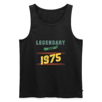 Vintage Legendary since 1975 Birthday Retro - Débardeur bio Premium Homme - noir - Devant - Michal (187cm)