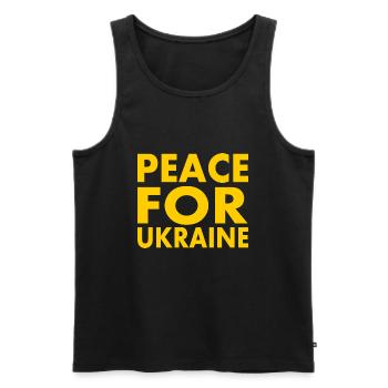 Peace for ukraine - Men's Premium Organic Tank Top - black - Front - Michal (187cm)