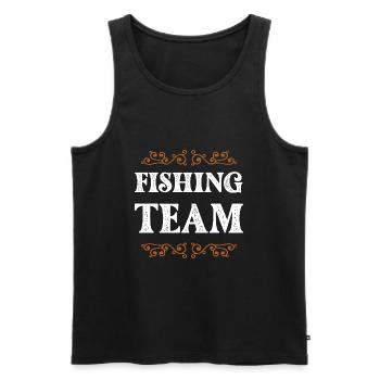 Fishing Crew - Männer Premium Bio Tank Top - Schwarz - Vorne - Michal (187cm)