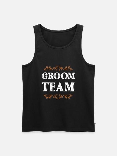 Groom Crew - Men's Premium Organic Tank Top - black