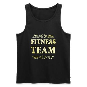Équipe de fitness - Débardeur bio Premium Homme - noir - Devant - Michal (187cm)