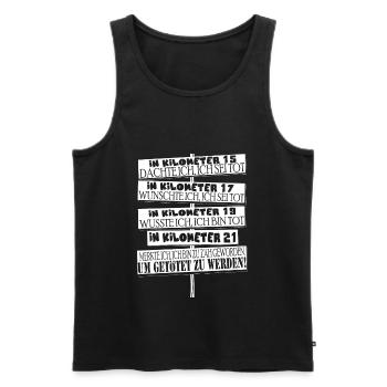 Halbmarathon-Läufer - Männer Premium Bio Tank Top - Schwarz - Vorne - Michal (187cm)