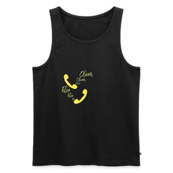 Elio und Oliver | Call Me By Your Name | Film - Männer Premium Bio Tank Top - Schwarz - Vorne - AI Model Male 178 light (178cm)