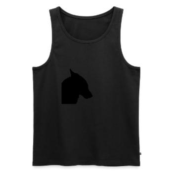 LOUP - Débardeur bio Premium Homme - noir - Devant - Michal (187cm)