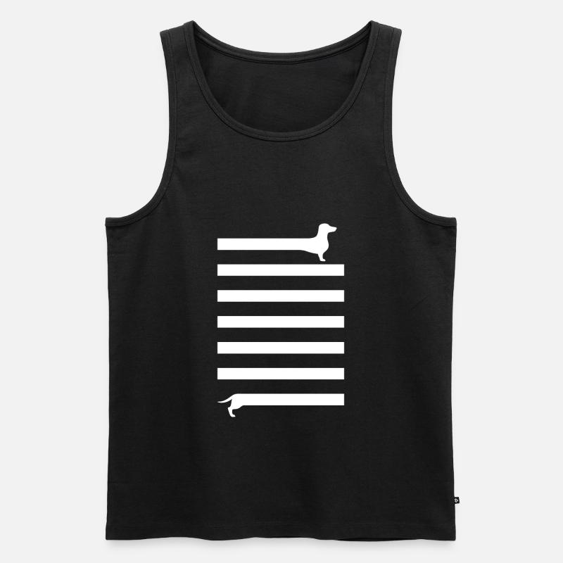 Dackel - Männer Premium Bio Tank Top - Schwarz