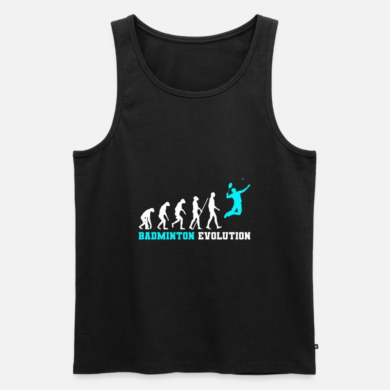 Badminton evolution - Men's Premium Organic Tank Top - black