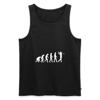 Golf Evolution - Männer Premium Bio Tank Top - Schwarz - Vorne - AI Model Male 178 light (178cm)