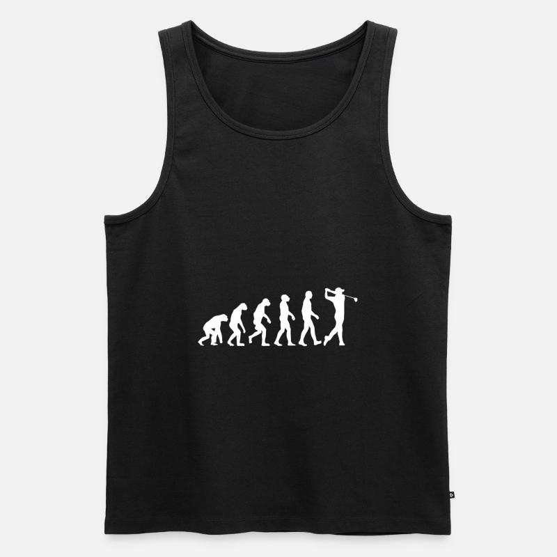 Golf evolution - Men's Premium Organic Tank Top - black