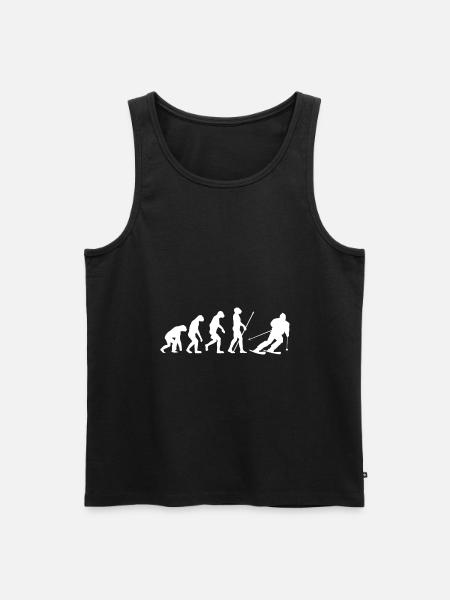 Skifahrer Evolution - Männer Premium Bio Tank Top - Schwarz
